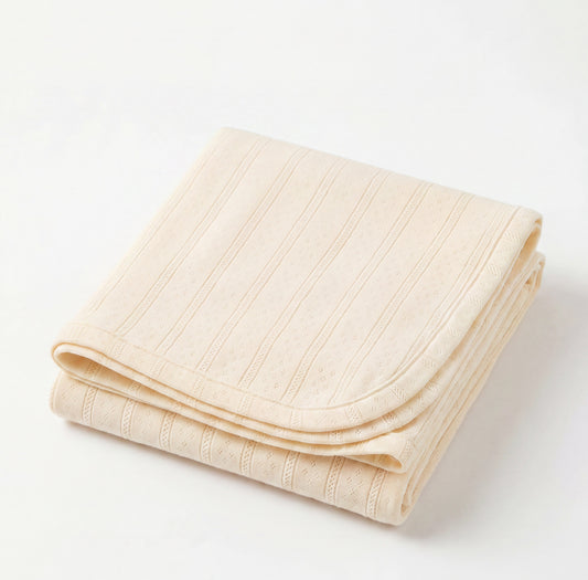 Pointelle Swaddle - Oat