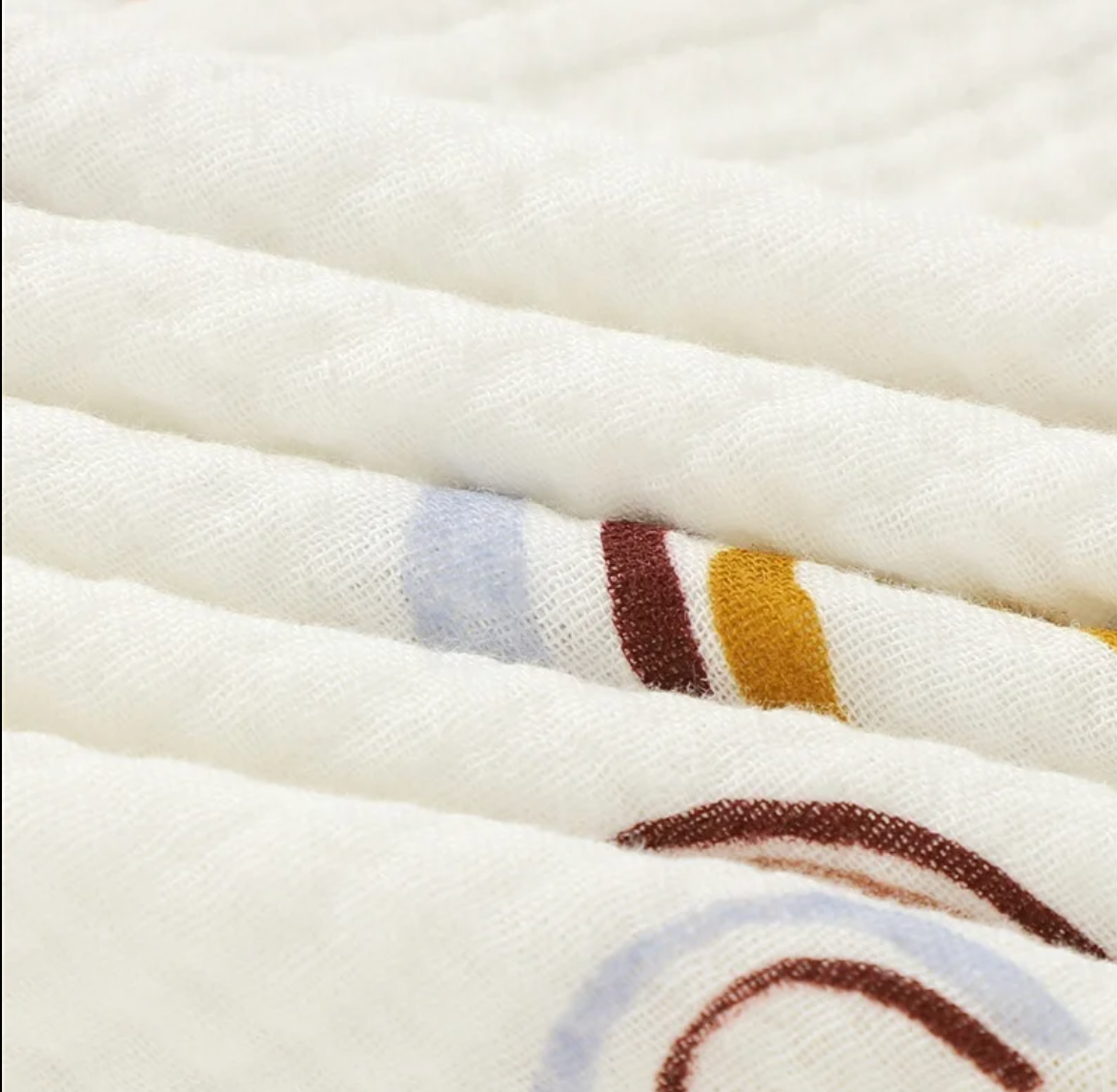 Rainbow Hooded Organic Muslin Bathrobe