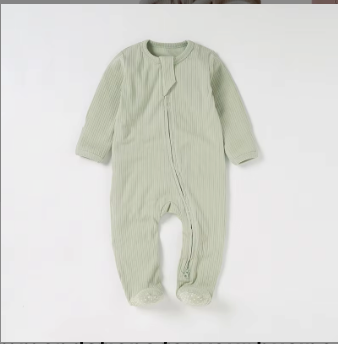 Ribbed Footed Sleepsuit - Mist