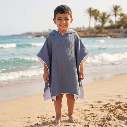 Muslin Terry Poncho - Dusk