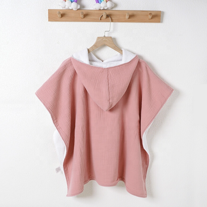 Muslin Terry Poncho - Petal