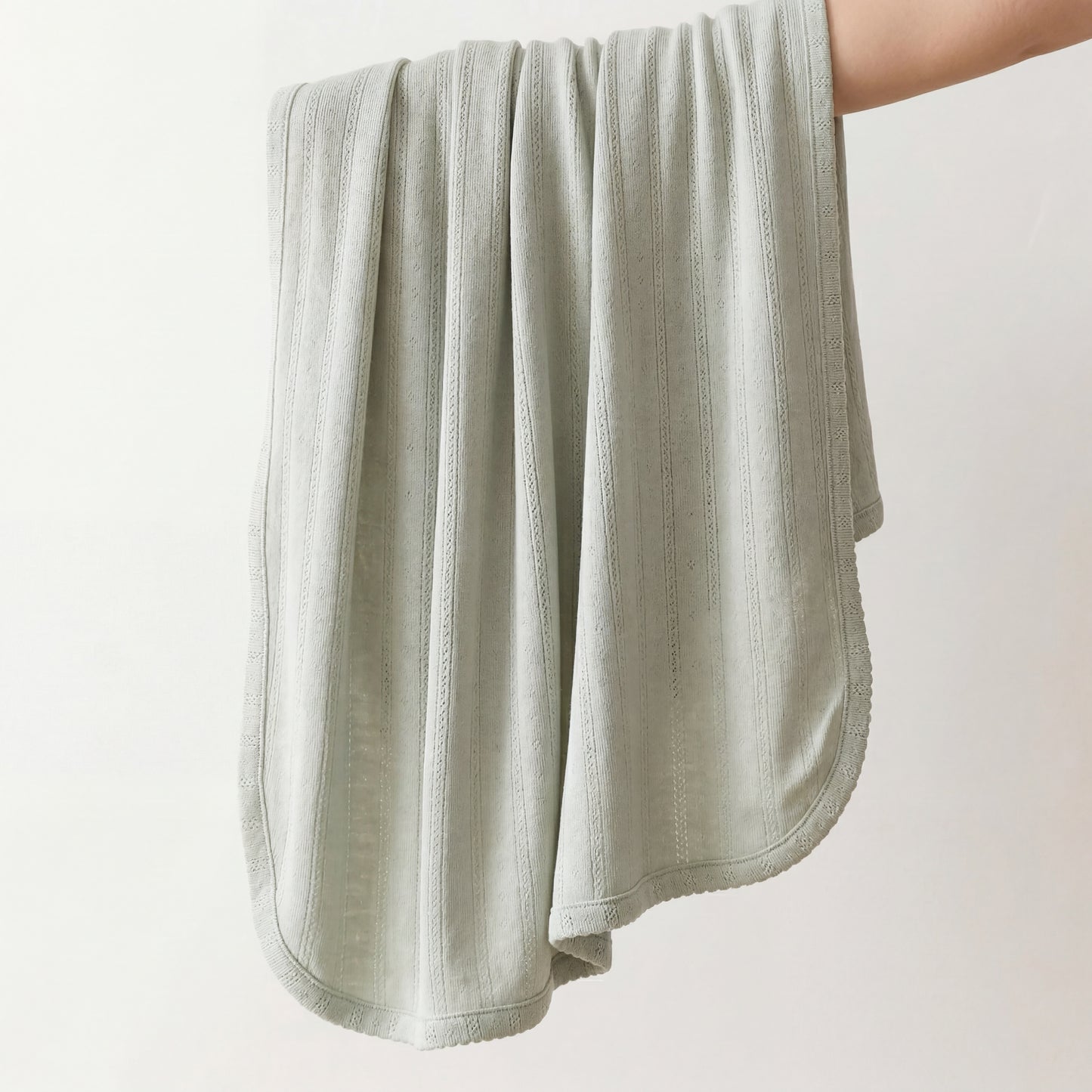 Pointelle Swaddle - Mist