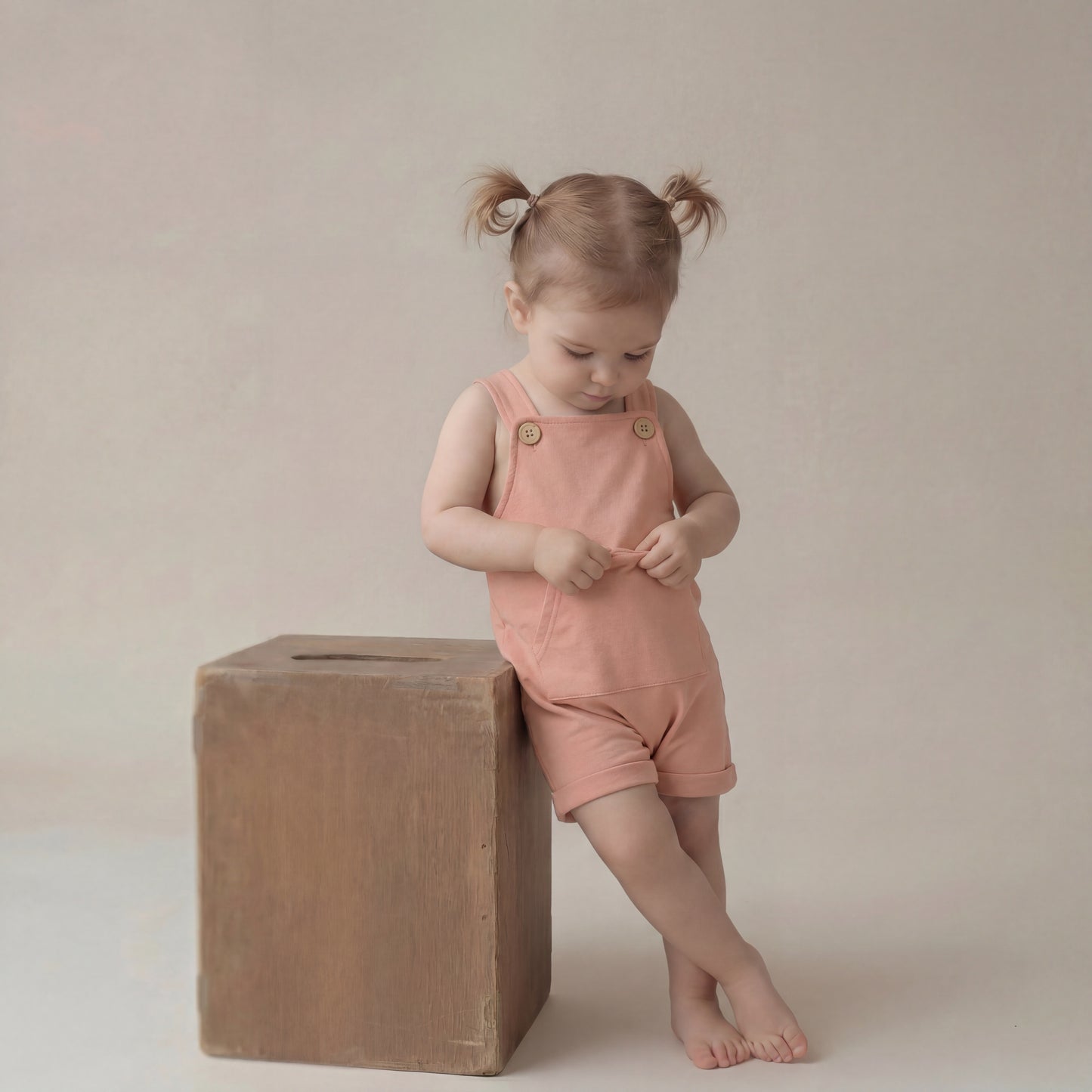 Pocket Dungaree - Petal