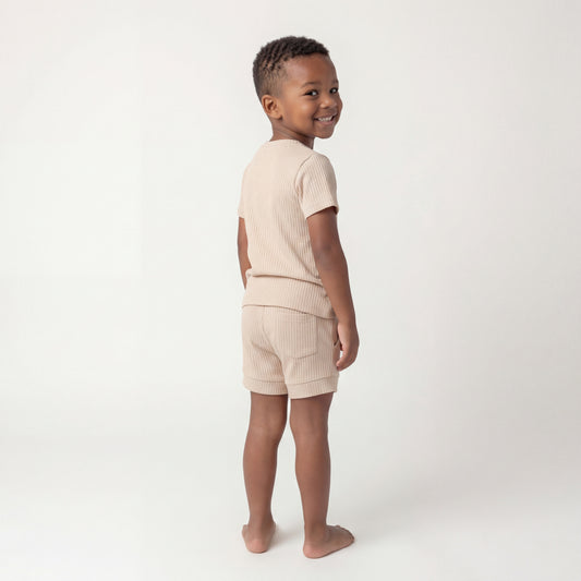Short Sleeve Sleep Set -Oat