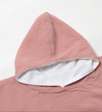 Muslin Terry Poncho - Petal