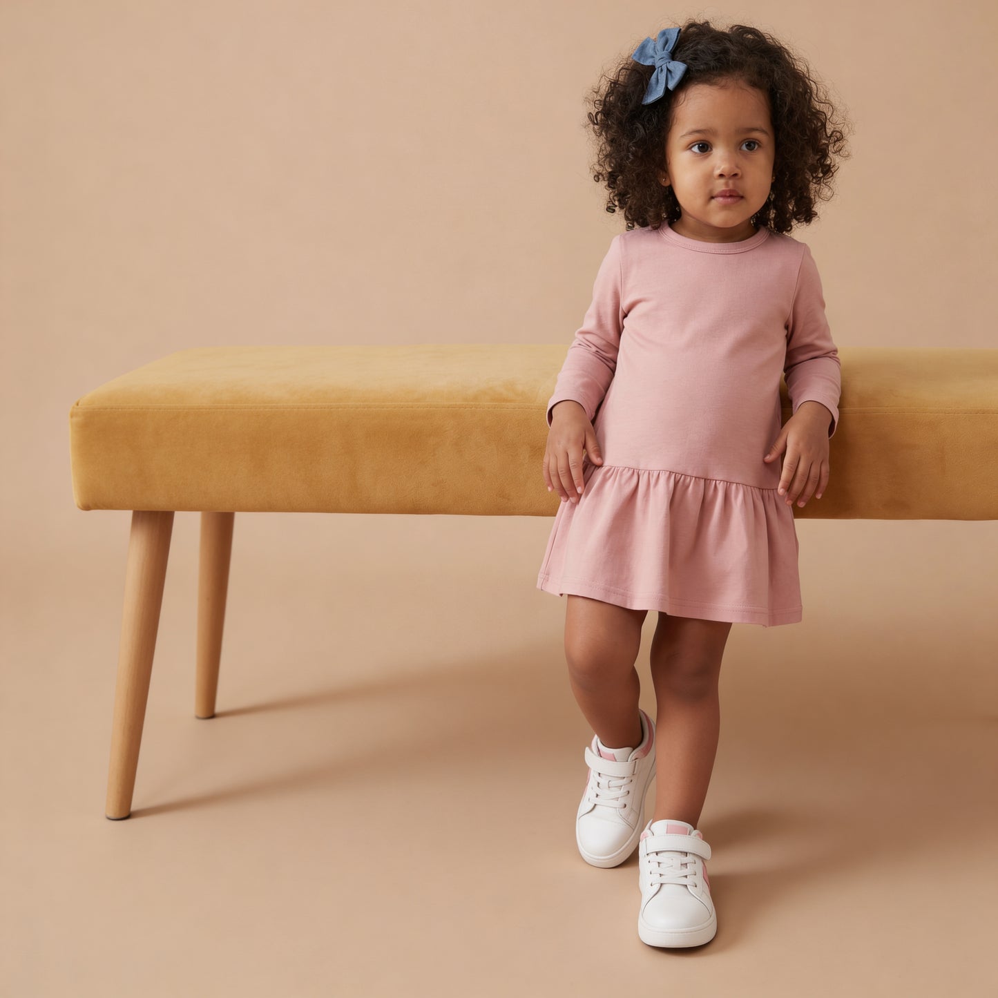 Ruffle Hem Dress- Petal