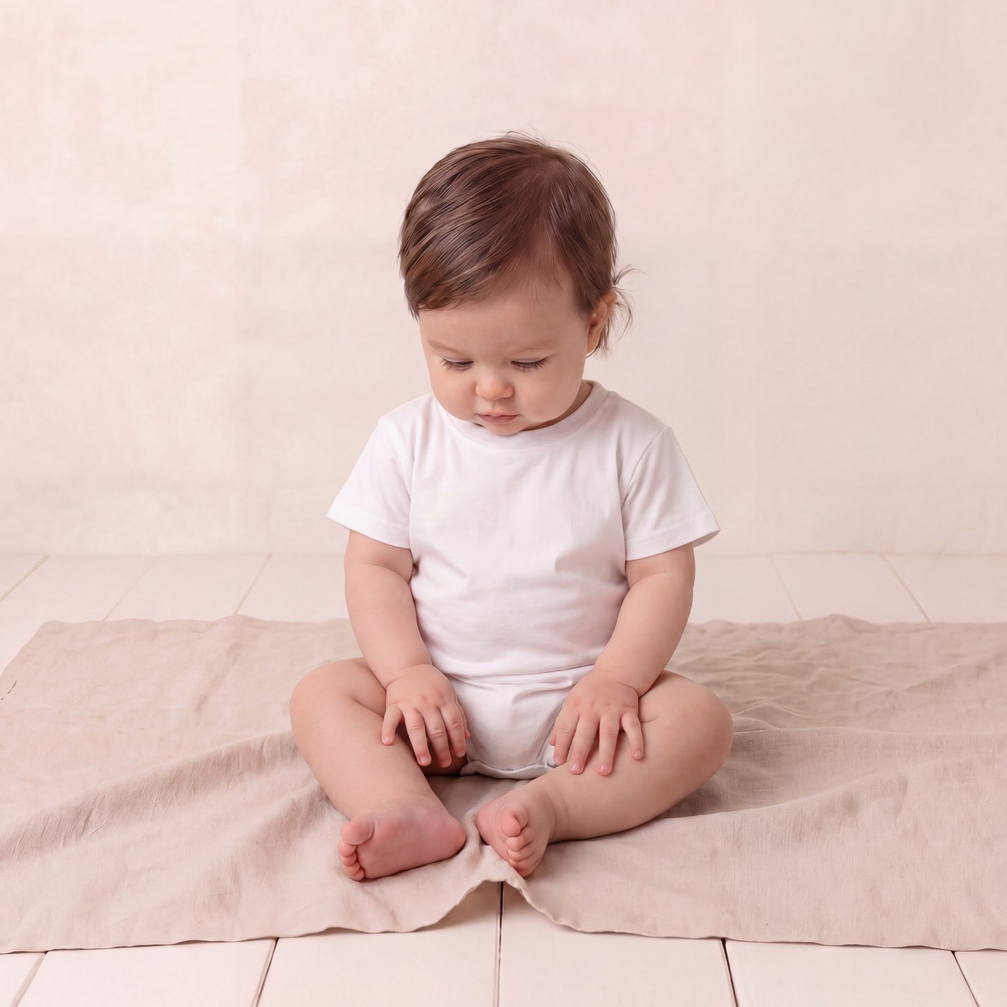 Snap Romper - White