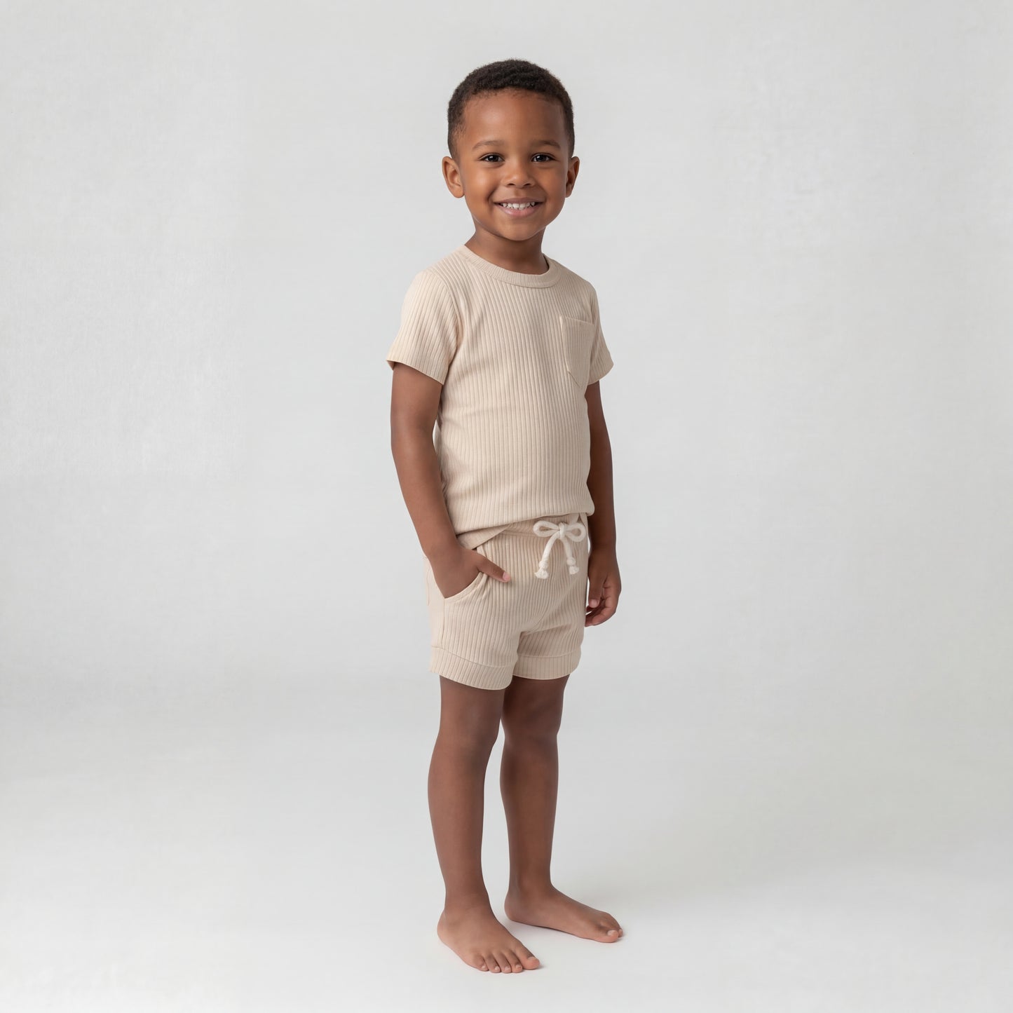 Short Sleeve Sleep Set -Oat