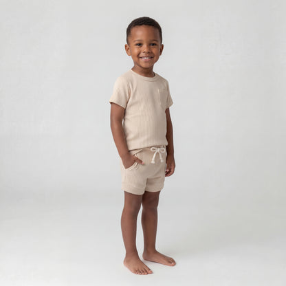 Short Sleeve Sleep Set -Oat
