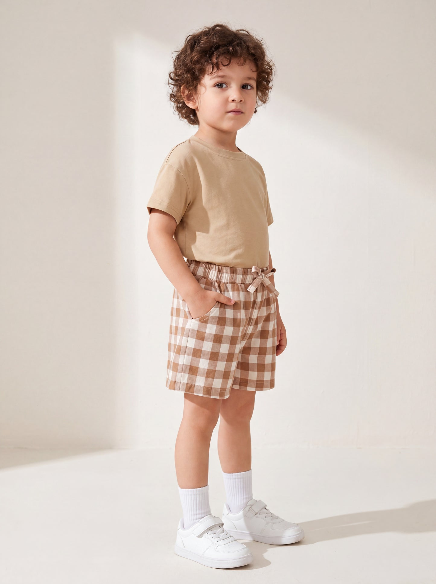 Gingham Set - Sand