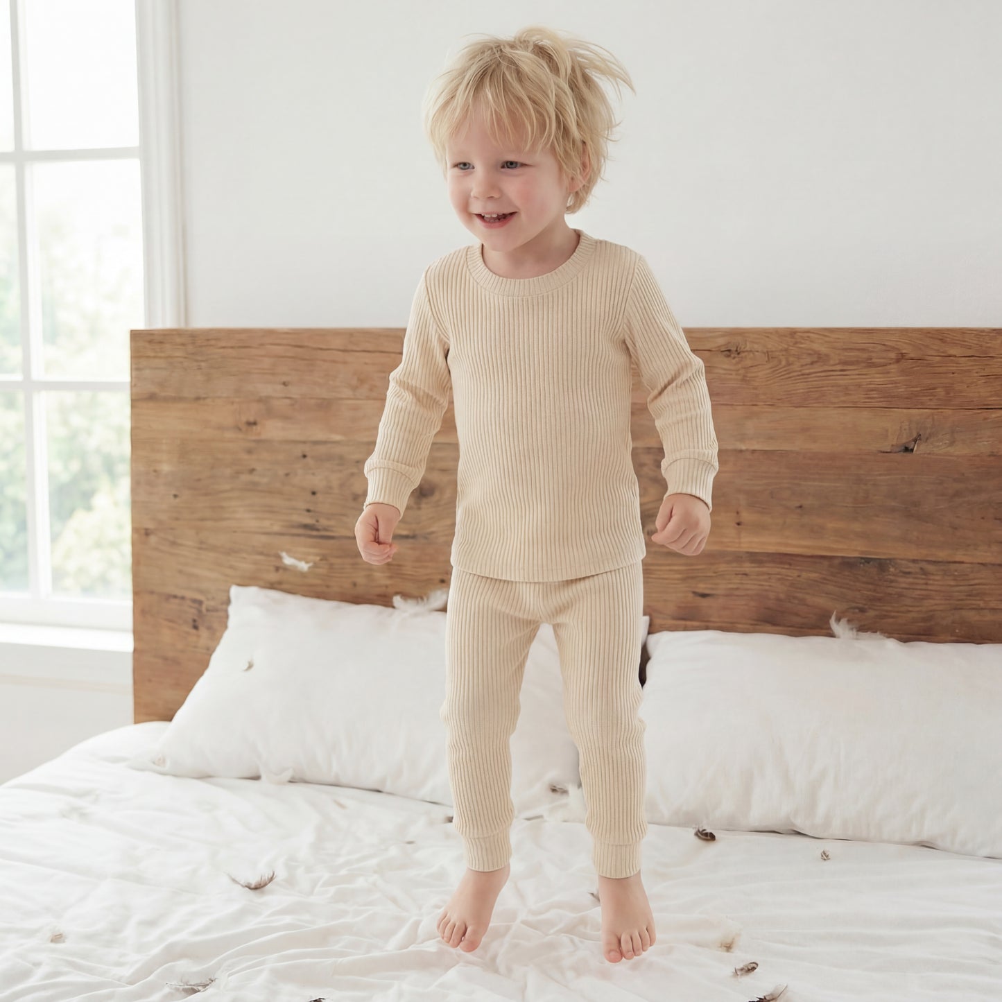 Long Sleeve Sleep Set - Oat