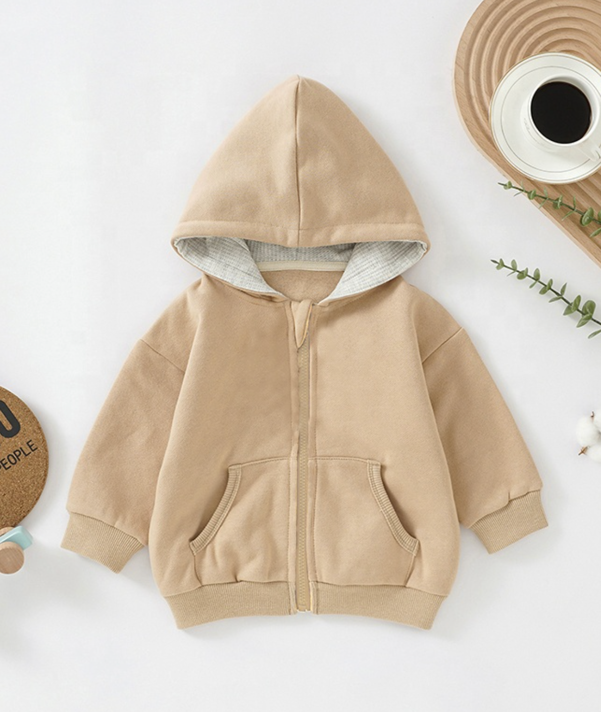 Organic Fleece Hoodie Cardigan