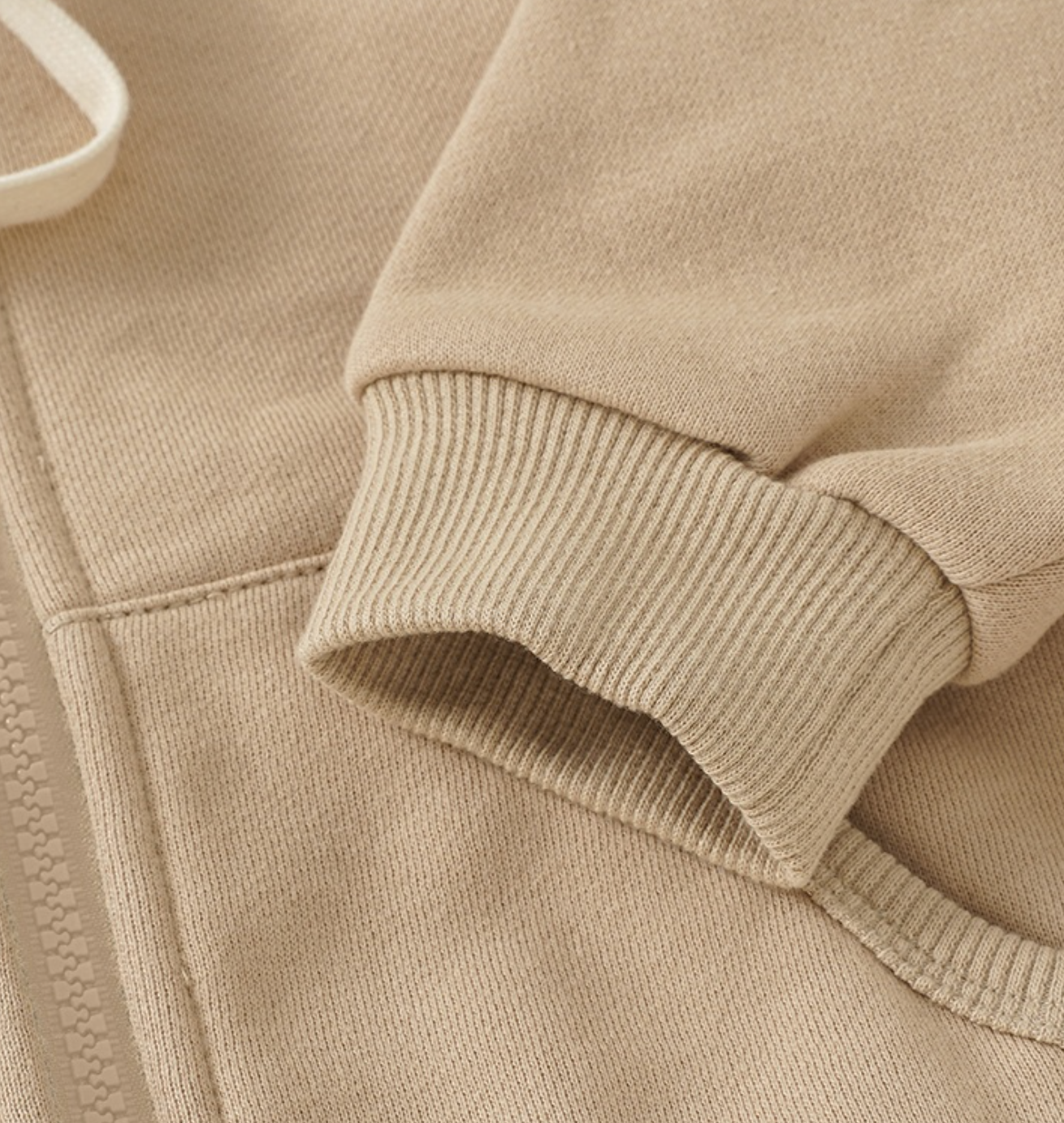 Organic Fleece Hoodie Cardigan