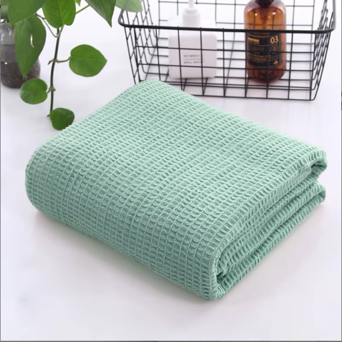 Waffle Weave Organic and Breathable Swaddle Blanket