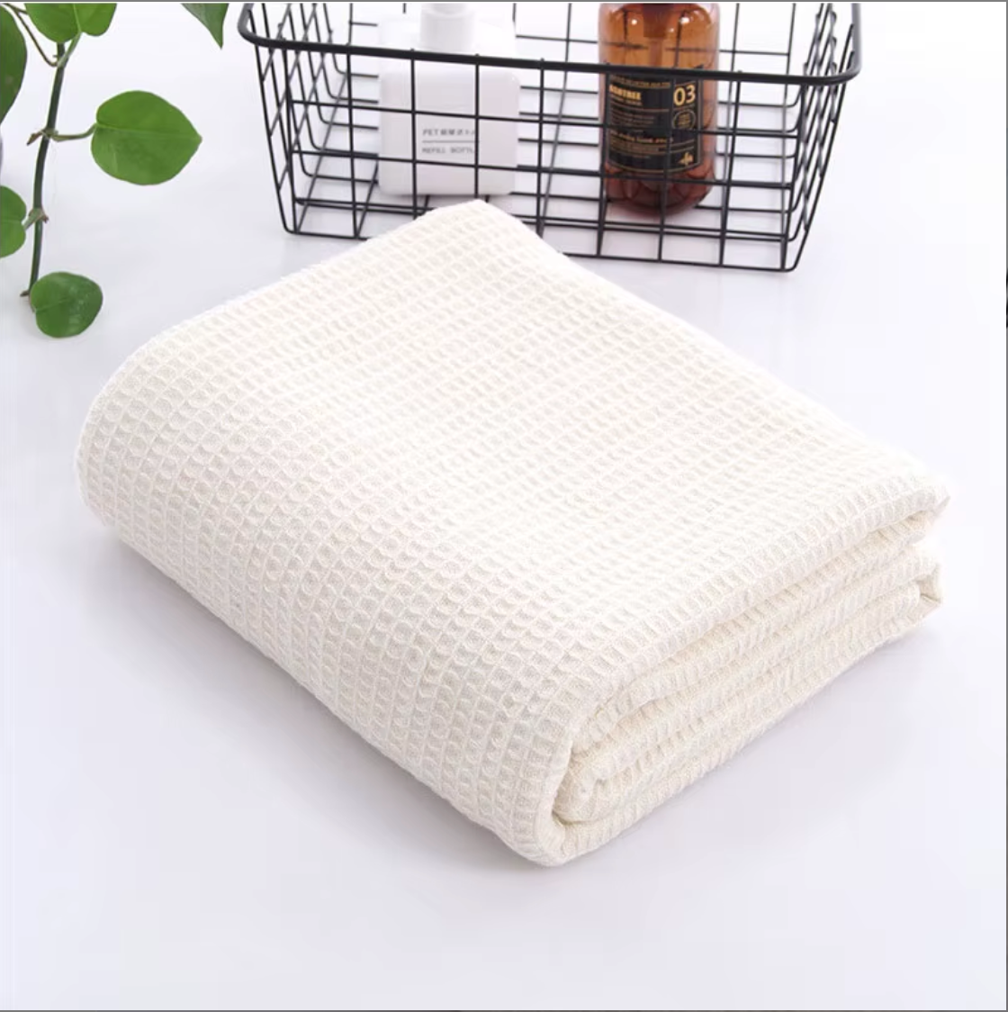 Waffle Weave Organic and Breathable Swaddle Blanket