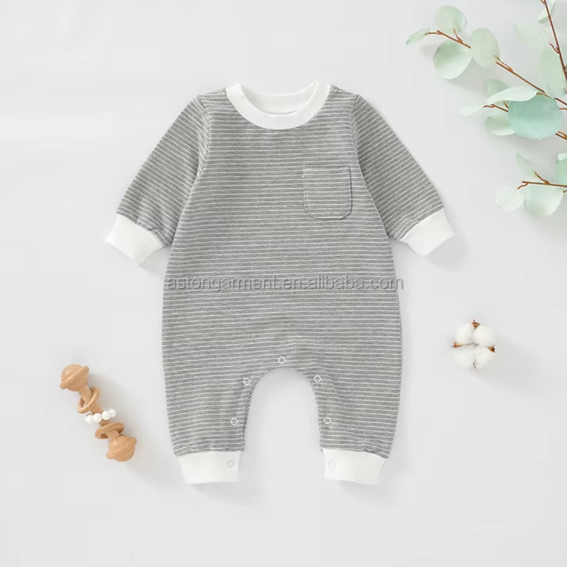 French Terry Organic Long Sleeve Romper