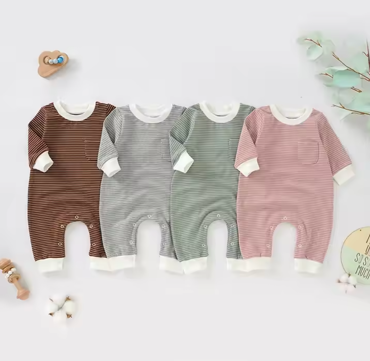 French Terry Organic Long Sleeve Romper